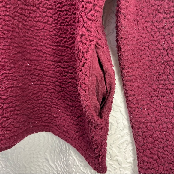 Victoria's Secret PINK Maroon Sherpa Quarter Zip - Picture 7 of 8